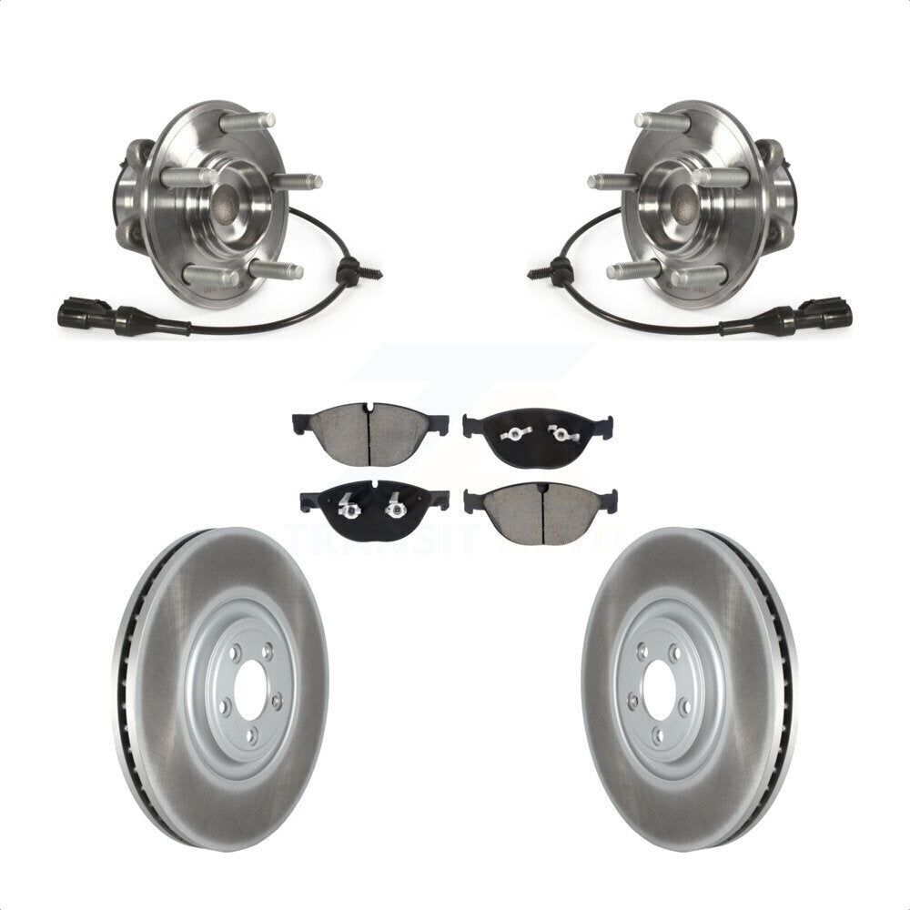 Kit de plaquettes de Rotor de frein enduit de roulement de moyeu avant, pour Jaguar XF XJ XKR XFR XJR XJR57