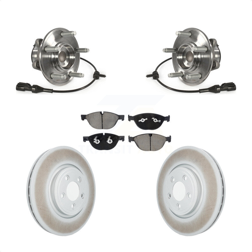 Kit de rotor de frein et de plaquettes enduits de roulement de moyeu avant pour Jaguar XF Supercharge 2010