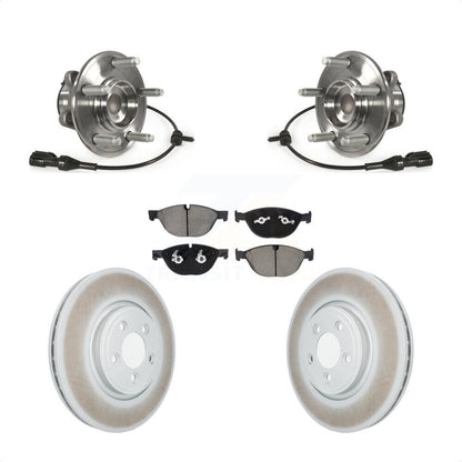 Kit de rotor de frein et de plaquettes enduits de roulement de moyeu avant pour Jaguar XF Supercharge 2010