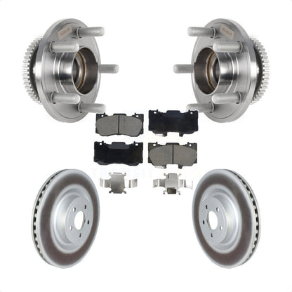 Ensemble de roulement de moyeu avant, Rotor de frein à disque revêtu et Kit de plaquettes pour Ford Mustang