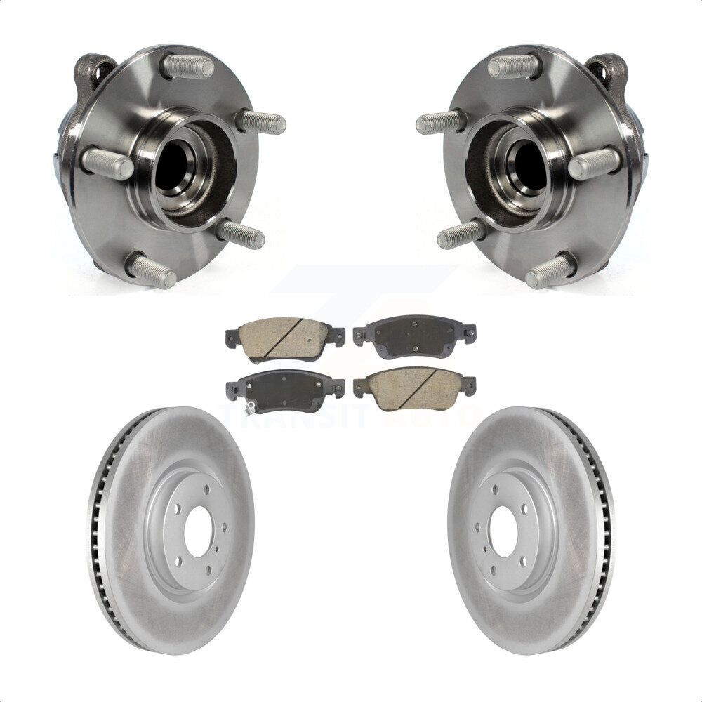 Ensemble de roulement de moyeu avant, Rotor de frein et Kit de plaquettes revêtus pour INFINITI G37 G35 Q6
