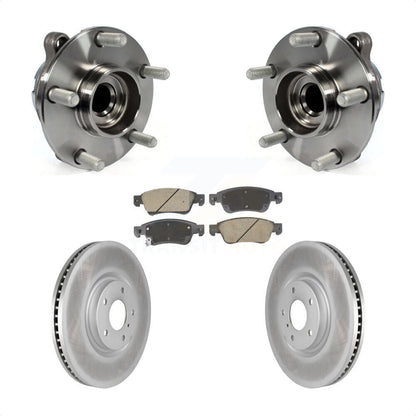 Ensemble de roulement de moyeu avant, Rotor de frein et Kit de plaquettes revêtus pour INFINITI G37 G35 Q6