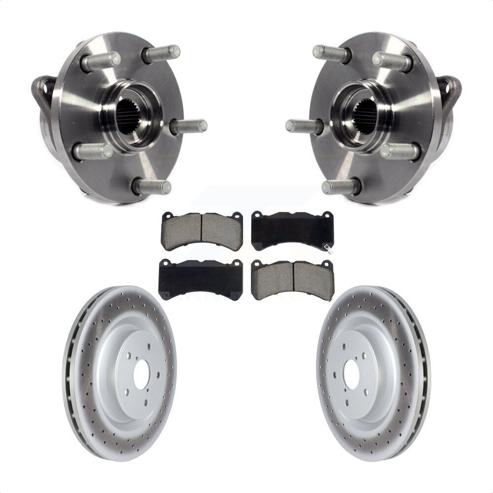 Ensemble de roulements de moyeu avant, Kit de plaquettes de Rotor de frein pour Subaru WRX ST 2018 – 2020