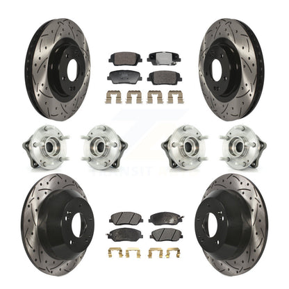 Kit de plaquettes de Rotor de frein revêtues de roulement de moyeu avant et arrière (10 pièces) pour Hyundai Santa Fe X