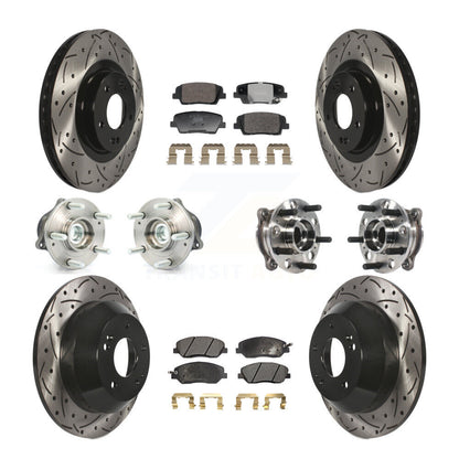 Kit de plaquettes de Rotor de frein revêtues de roulement de moyeu avant et arrière (10 pièces) pour Hyundai Santa Fe X