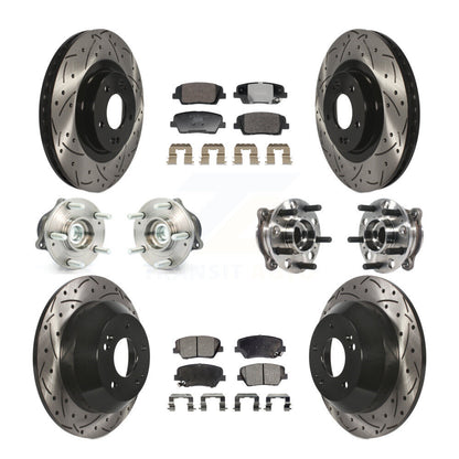 Kit de Rotor et de plaquettes de frein enduits de roulement de moyeu avant et arrière, pour Hyundai Santa Fe Spor