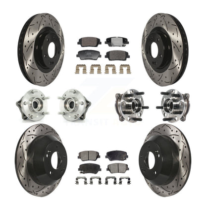 Kit de Rotor et de plaquettes de frein enduits de roulement de moyeu avant et arrière, pour Hyundai Santa Fe Spor