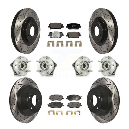 Kit de plaquettes de Rotor de frein revêtues de roulement de moyeu avant et arrière (10 pièces) pour Hyundai Santa Fe X