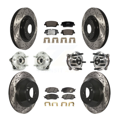 Kit de plaquettes de Rotor de frein revêtues de roulement de moyeu avant et arrière (10 pièces) pour Hyundai Santa Fe X