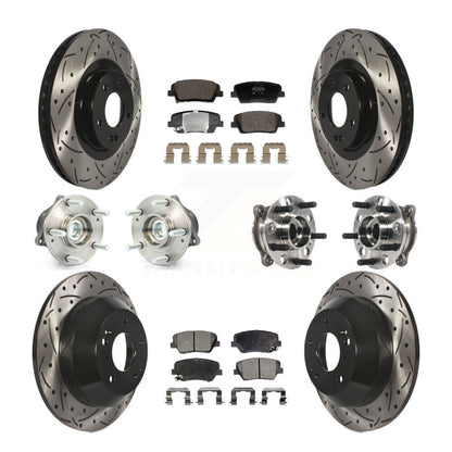 Kit de Rotor et de plaquettes de frein enduits de roulement de moyeu avant et arrière, pour Hyundai Santa Fe Spor
