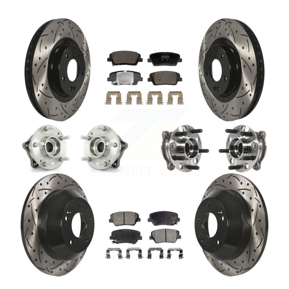 Kit de Rotor et de plaquettes de frein enduits de roulement de moyeu avant et arrière, pour Hyundai Santa Fe Spor