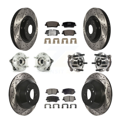 Kit de Rotor et de plaquettes de frein enduits de roulement de moyeu avant et arrière, pour Hyundai Santa Fe Spor