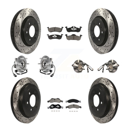 Kit de plaquettes de Rotor de frein revêtues de roulement de moyeu avant et arrière (10 pièces) pour Ford Expedition RW