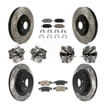 Kit de rotors et plaquettes de frein revêtus de roulement de moyeu avant et arrière (10 pièces) pour INFINITI G35 Q6