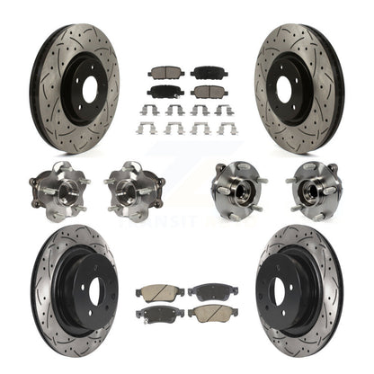 Kit de rotors et plaquettes de frein revêtus de roulement de moyeu avant et arrière (10 pièces) pour INFINITI G35 Q6