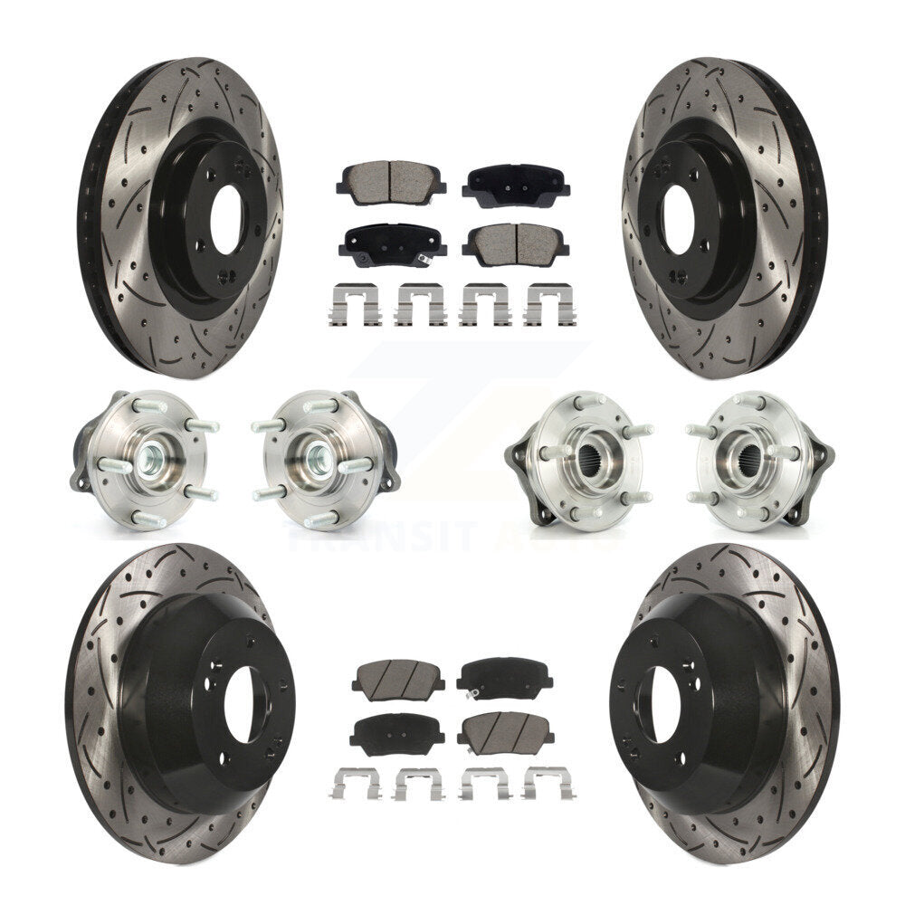 Kit de plaquettes de rotor de frein, roulement de moyeu avant et arrière (10 pièces), pour Hyundai Santa Fe Ki