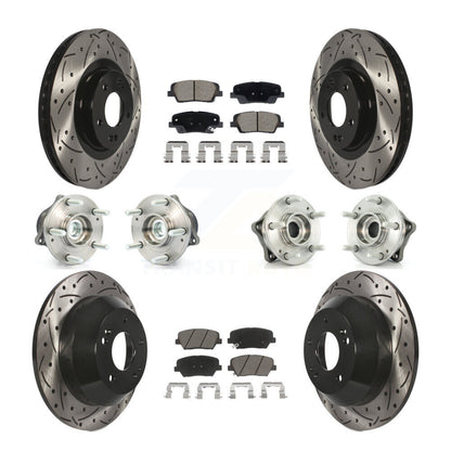 Kit de plaquettes de rotor de frein, roulement de moyeu avant et arrière (10 pièces), pour Hyundai Santa Fe Ki