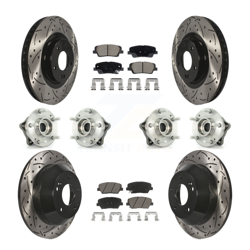 Kit de plaquettes de rotor de frein, roulement de moyeu avant et arrière (10 pièces), pour Hyundai Santa Fe Ki