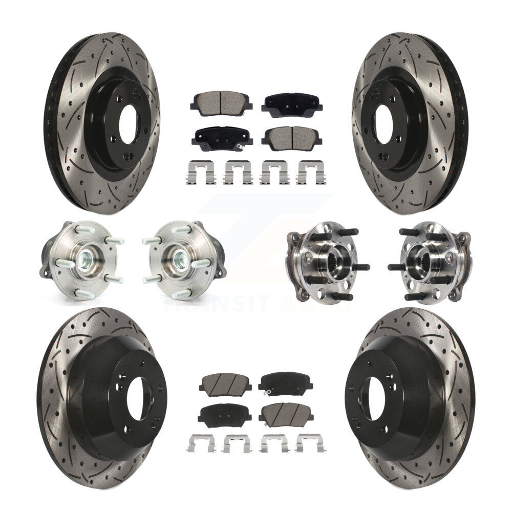 Kit de Rotor et de plaquettes de frein enduits de roulement de moyeu avant et arrière, pour Hyundai Santa Fe Spor