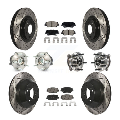 Kit de Rotor et de plaquettes de frein enduits de roulement de moyeu avant et arrière, pour Hyundai Santa Fe Spor