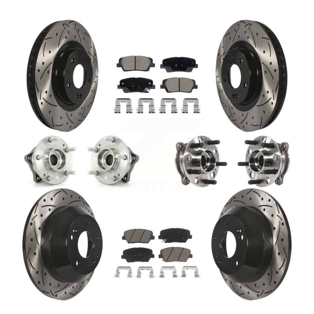 Kit de Rotor et de plaquettes de frein enduits de roulement de moyeu avant et arrière, pour Hyundai Santa Fe Spor
