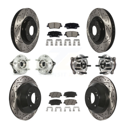 Kit de Rotor et de plaquettes de frein enduits de roulement de moyeu avant et arrière, pour Hyundai Santa Fe Spor