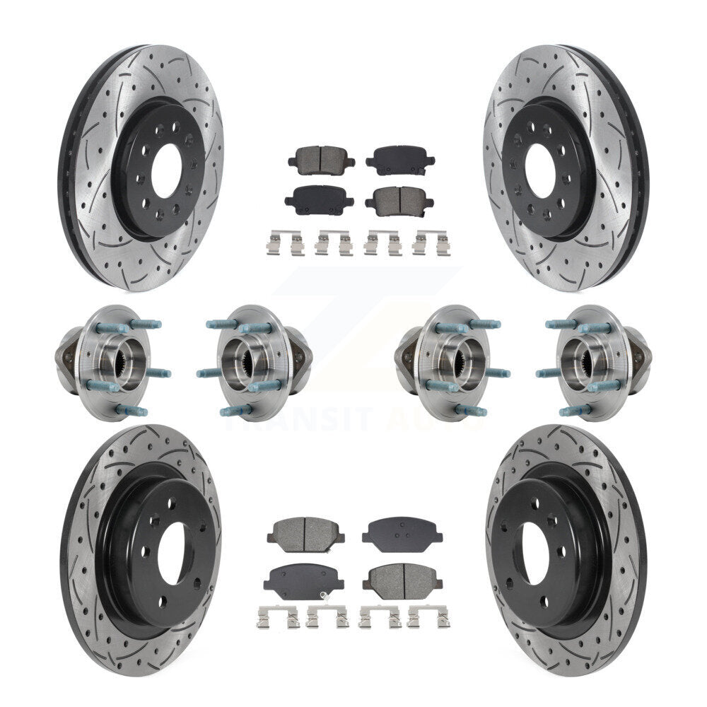 Kit de plaquettes de Rotor de frein, roulement de moyeu avant et arrière (10 pièces) pour Chevrolet Equinox GM