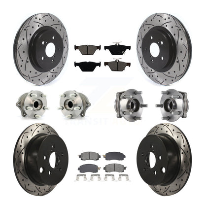Kit de rotors et plaquettes de frein revêtus de roulement de moyeu avant et arrière (10 pièces) pour Subaru Crosstre