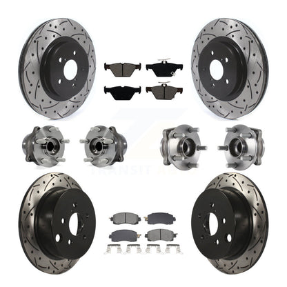 Kit de rotors et plaquettes de frein revêtus de roulement de moyeu avant et arrière (10 pièces) pour Subaru Crosstre