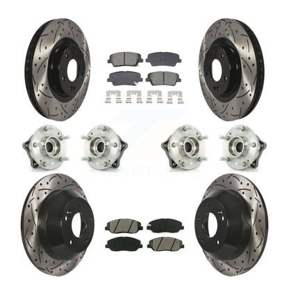 Kit de plaquettes de Rotor de frein revêtues de roulement de moyeu avant et arrière (10 pièces) pour Hyundai Santa Fe X