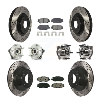 Kit de plaquettes de Rotor de frein revêtues de roulement de moyeu avant et arrière (10 pièces) pour Hyundai Santa Fe X