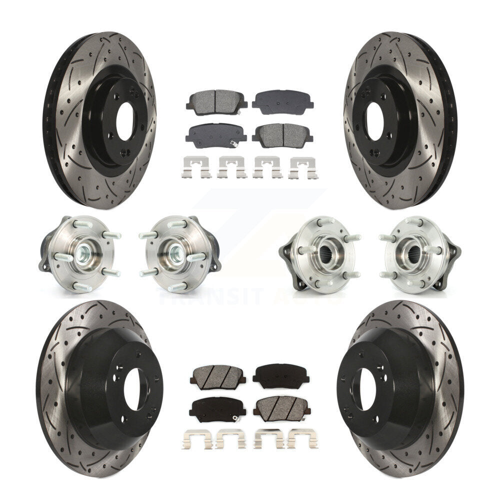 Kit de plaquettes de rotor de frein, roulement de moyeu avant et arrière (10 pièces), pour Hyundai Santa Fe Ki