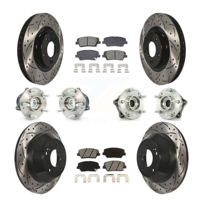 Kit de plaquettes de rotor de frein, roulement de moyeu avant et arrière (10 pièces), pour Hyundai Santa Fe Ki