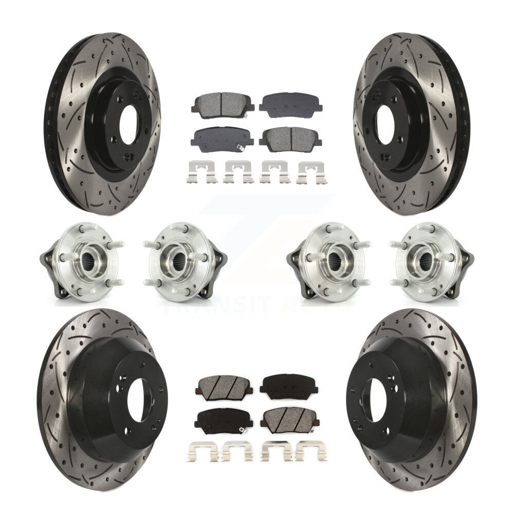 Kit de plaquettes de rotor de frein, roulement de moyeu avant et arrière (10 pièces), pour Hyundai Santa Fe Ki