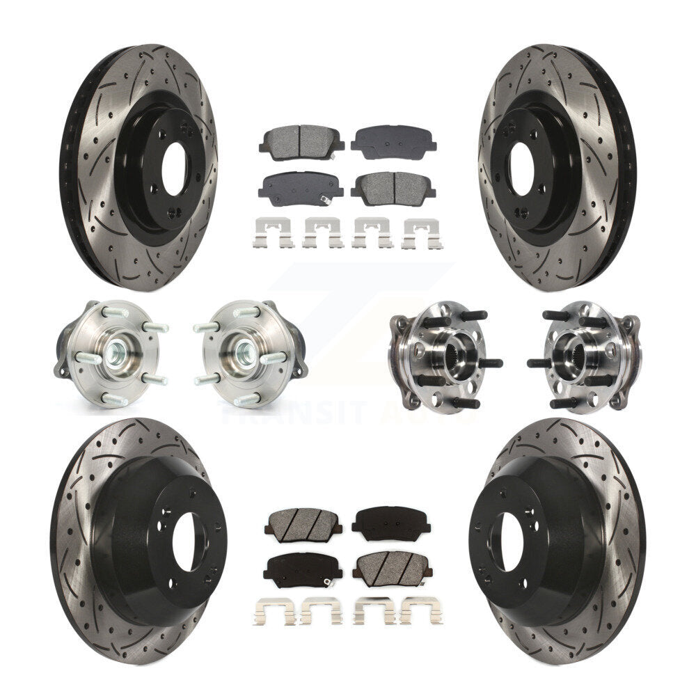 Kit de Rotor et de plaquettes de frein enduits de roulement de moyeu avant et arrière, pour Hyundai Santa Fe Spor