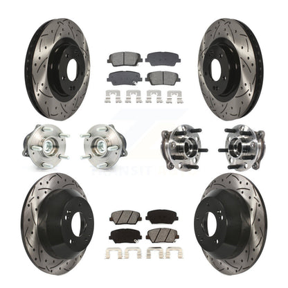 Kit de Rotor et de plaquettes de frein enduits de roulement de moyeu avant et arrière, pour Hyundai Santa Fe Spor