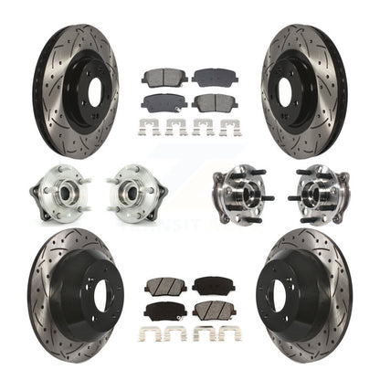 Kit de Rotor et de plaquettes de frein enduits de roulement de moyeu avant et arrière, pour Hyundai Santa Fe Spor
