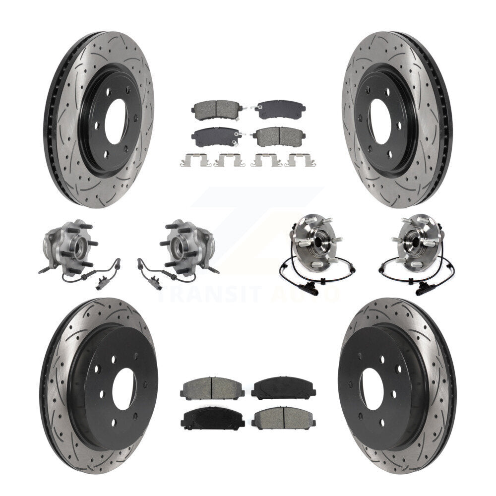 Kit de plaquettes de rotor de frein, roulement de moyeu avant et arrière (10 pièces) pour INFINITI QX80 Nissa