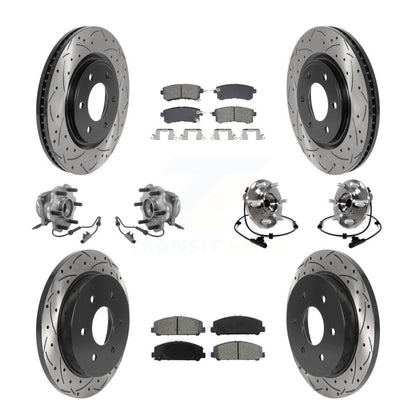 Kit de rotor et de plaquettes de frein revêtus de roulement de moyeu avant et arrière (10 pièces) pour Nissan Armada AW