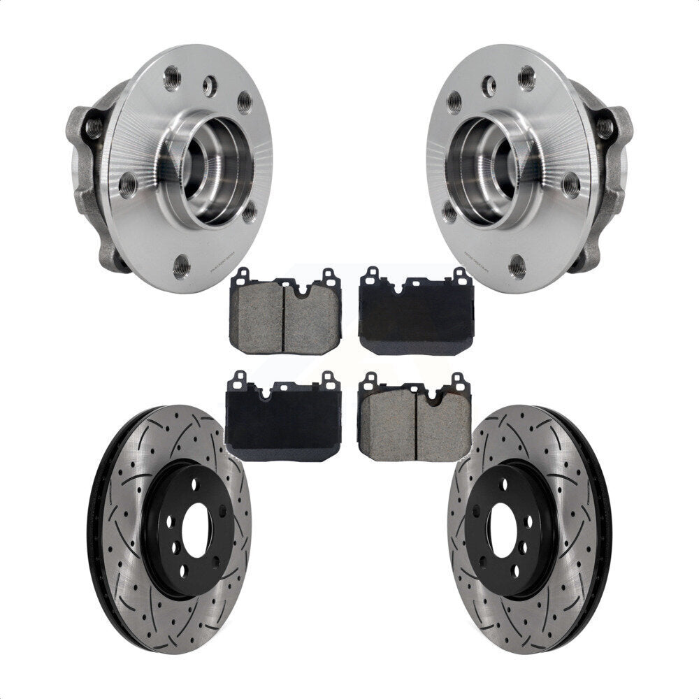 Kit de plaquettes de Rotor de frein, roulement de moyeu avant, fente de perçage, pour Mini Cooper Clubman 17-20