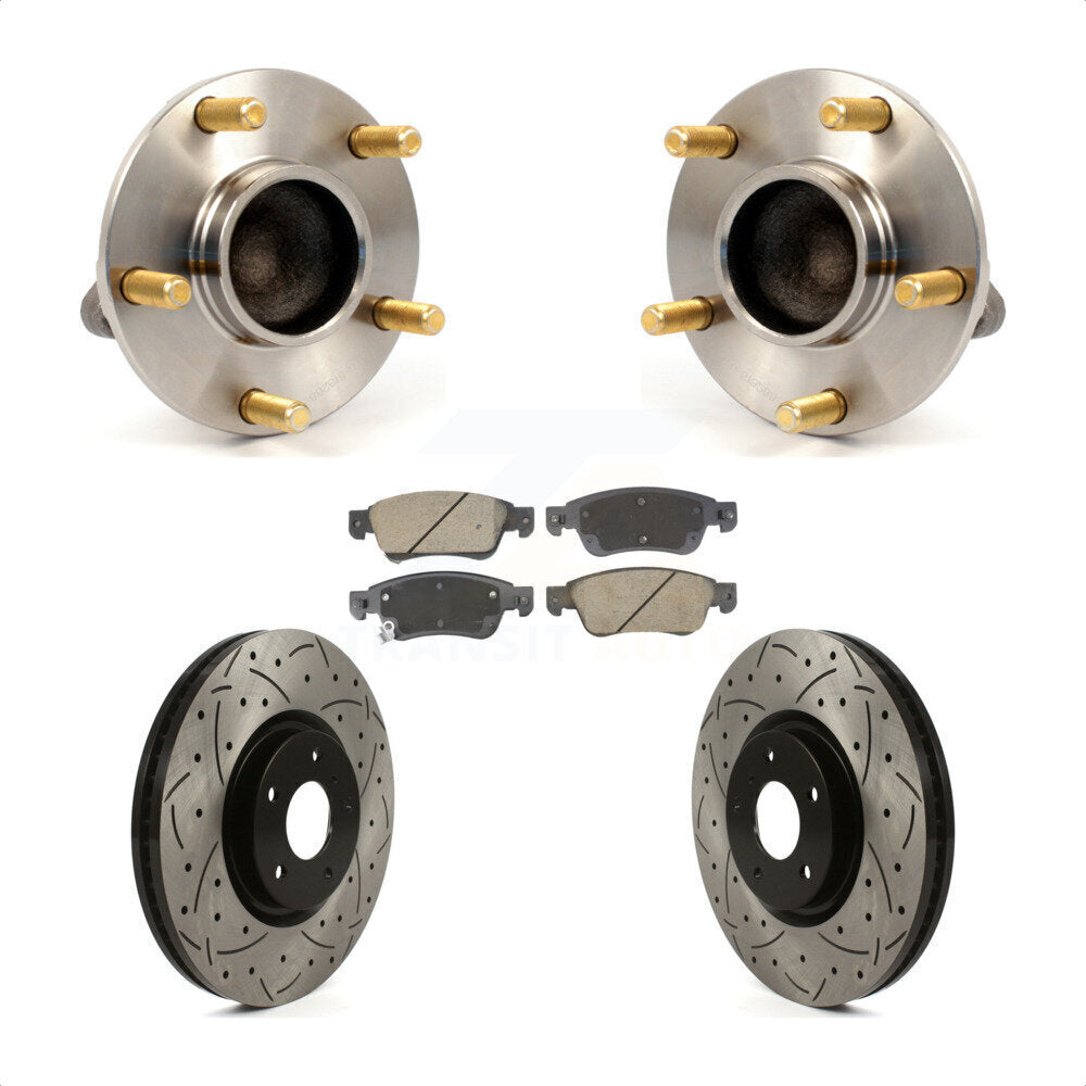 Kit de plaquettes de Rotor de frein, ensemble de roulements de moyeu avant, fente de perçage, pour INFINITI G3
