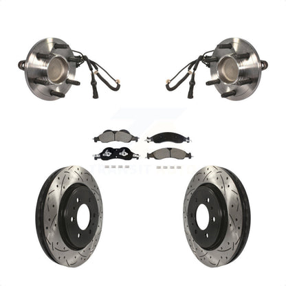 Kit de plaquettes de Rotor de frein, roulement de moyeu avant, fente de perçage, pour Ford Expedition Lincoln RW