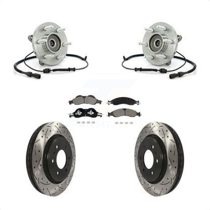 Kit de Rotor et de plaquettes de frein à fente percée, roulement de moyeu avant pour Ford Expedition Lincol