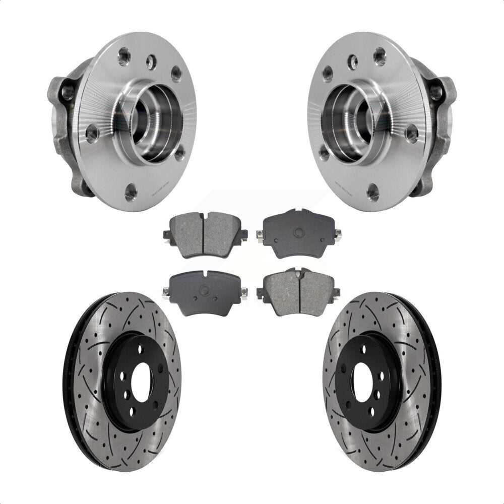 Kit de plaquettes de Rotor de frein, roulement de moyeu avant, fente de perçage, pour Mini Cooper Countryma