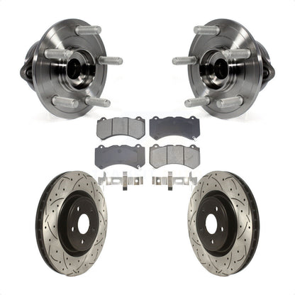 Kit de plaquettes de Rotor de frein, roulement de moyeu avant, fente percée, pour Jeep Grand Cherokee Dodg
