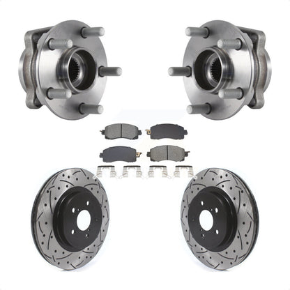 Kit de plaquettes de Rotor de frein, roulement de moyeu avant, fente percée, pour Subaru Crosstrek Imprez