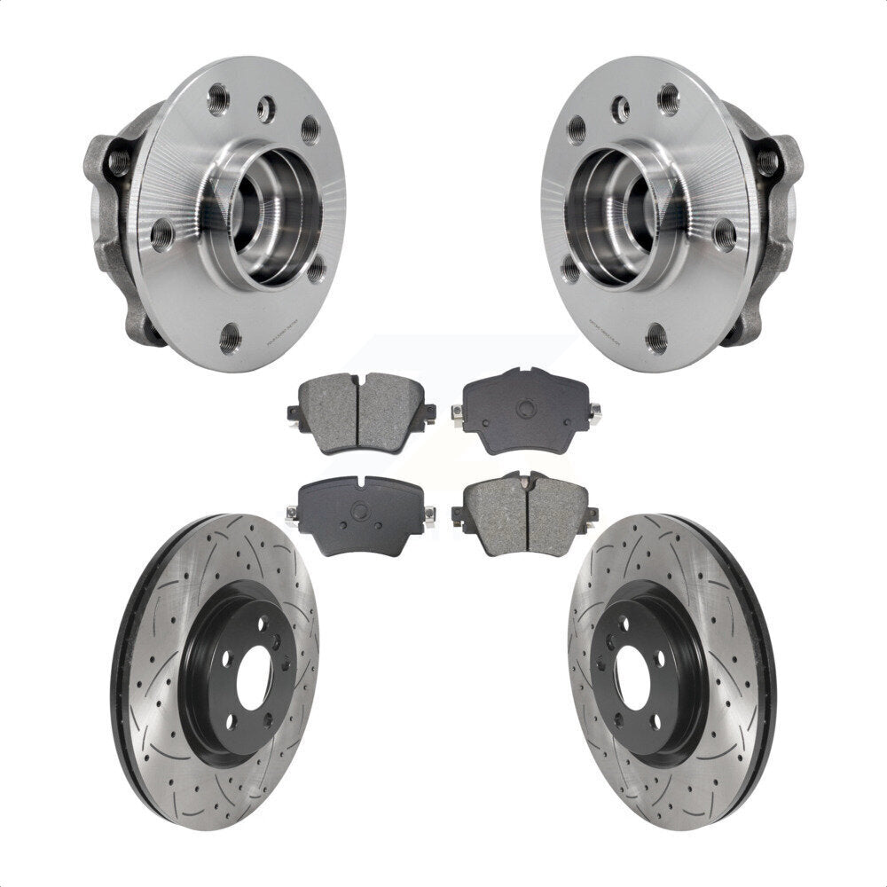 Kit de plaquettes de Rotor de frein, roulement de moyeu avant, fente de perçage, pour BMW X1 Mini Cooper X2 228
