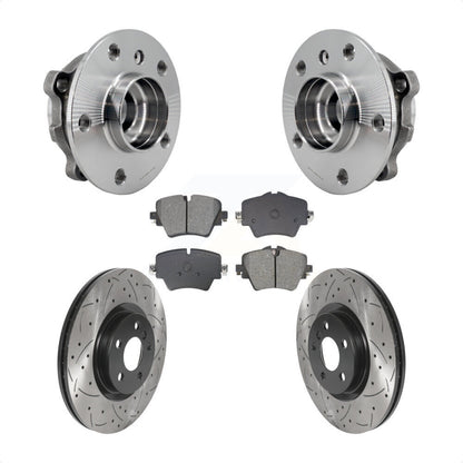 Kit de plaquettes de Rotor de frein, roulement de moyeu avant, fente de perçage, pour BMW X1 Mini Cooper X2 228