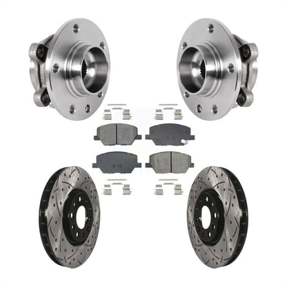 Kit de plaquettes de Rotor de frein, roulement de moyeu avant, fente de perçage, pour Jeep Compass Renegade Fia