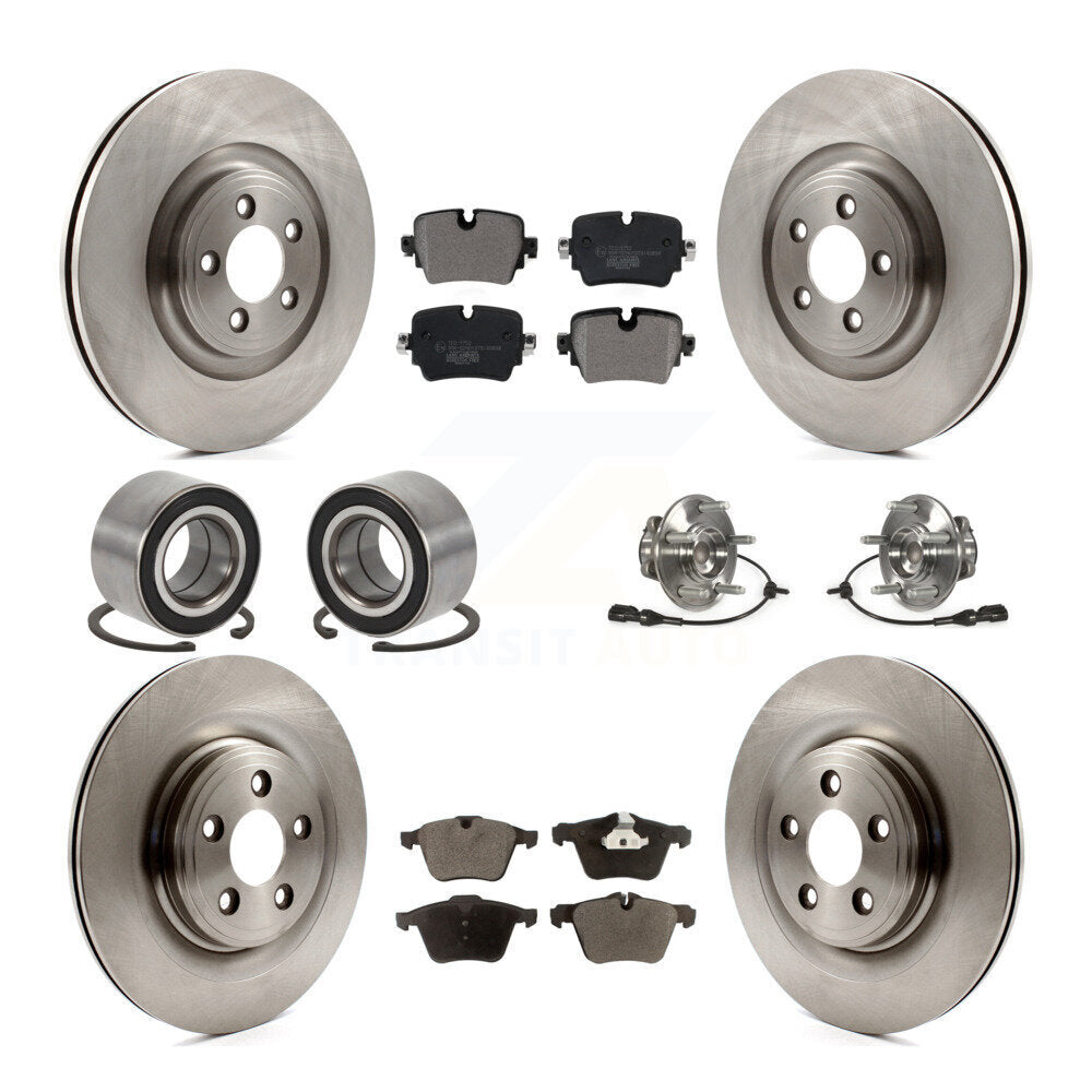 Kit de rotors et plaquettes de frein à disque, roulement de moyeu avant et arrière, 10 pièces, pour Jaguar X
